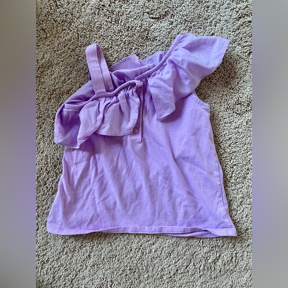 Janie and Jack the ruffle one shoulder lavender top, good used condition - Picture 4 of 4